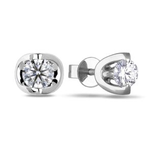 De Beers Forevermark Diamond Stud Earrings in 18K White Gold