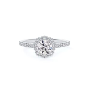 De Beers Forevermark Diamond Center Of My Universe™ Floral Halo Engagement Ring in Platinum