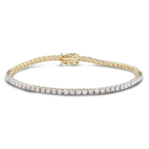 2.54 Carat TW Diamond Classic Tennis Bracelet in 14K Yellow Gold
