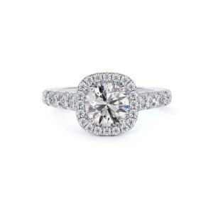 De Beers Forevermark Diamond Pavé Engagement Ring in 14K White Gold