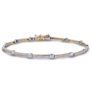 Canadian Diamond Tennis Bracelet In Gold | 0.70 CTW