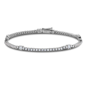 De Beers Forevermark Diamond Tennis Bracelet In 18K White Gold | 1.58 CTW