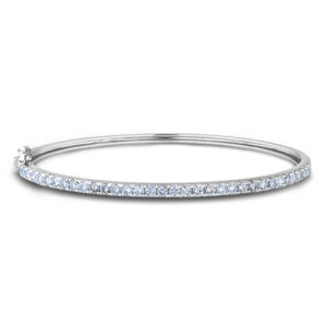 De Beers Forevermark Diamond Bangle in 18K White Gold