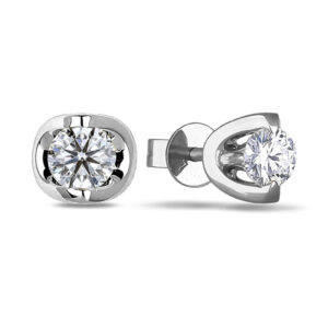 De Beers Forevermark Classic Diamond Stud Earrings in 18K White Gold