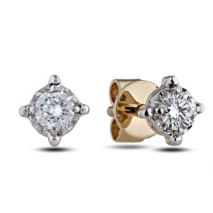 De Beers Forevermark Diamond Dainty Stud Earrings in 18K Yellow Gold