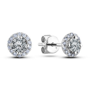 De Beers Forevermark Diamond Studs Earrings in 18K White Gold