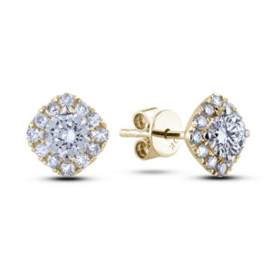 De Beers Forevermark Diamond Classic Halo Stud Earrings in 18K Yellow Gold
