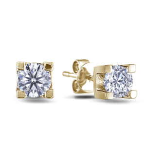 De Beers Forevemark Diamond Classic Stud Earrings in 18K Yellow Gold
