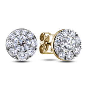 De Beers Forevermark Diamond Halo Stud Earrings in 18K Yellow Gold