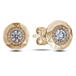 De Beers Forevermark Diamond Halo Stud Earrings in 18K Yellow Gold