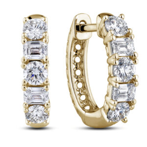 De Beers Forevermark Diamond Hoop Earrings in 18K Yellow Gold 1.44 Carat TW