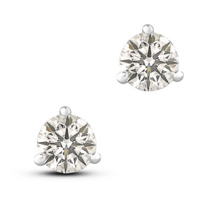 Canadian Diamond Stud Earrings in White Gold 0.52 CTW