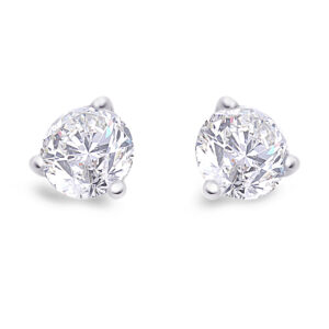Canadian Diamond Stud Earrings in 14K White Gold 0.35 Carat TW