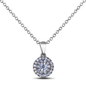 De Beers Forevermark Classic Diamond Halo Pendant in 14K White Gold