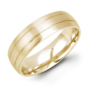 His & Her's 6.5MM Matte Brushed Wedding Band Ring in 10K Gold