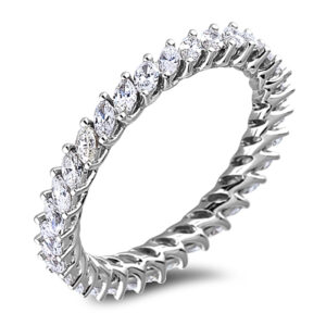 Marquise Cut Diamond Eternity Ring in 14K White Gold