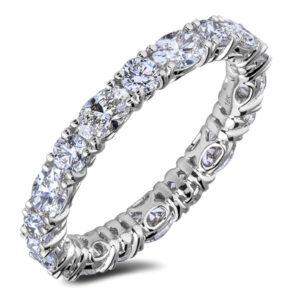 De Beers Forevermark Diamond Oval and Round Eternity Ring in 18K White Gold | 2.43 ctw