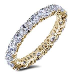 De Beers Forevermark Diamond Oval and Round Eternity Ring in 18K Yellow Gold | 1.95 ctw