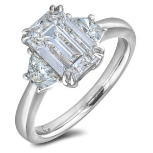 Canadian Polar Bear and De Beers Forevermark Diamond Trilogy Ring in Platinum
