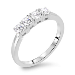 De Beers Forevermark Diamond Four Stone Anniversary Band Ring In Platinum