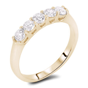 5 Stone De Beers Forevermark Diamond Anniversary Ring in 18K Yellow Gold