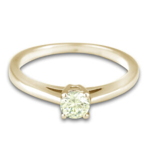 Classic Solitaire Canadian Diamond Engagement Ring in Yellow Gold