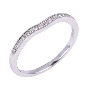 Diamond Wave Ring in White Gold