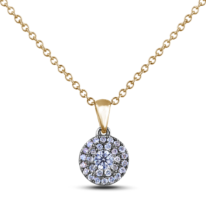 De Beers Forevermark Classic Diamond Halo Pendant in 14K White and Yellow Gold